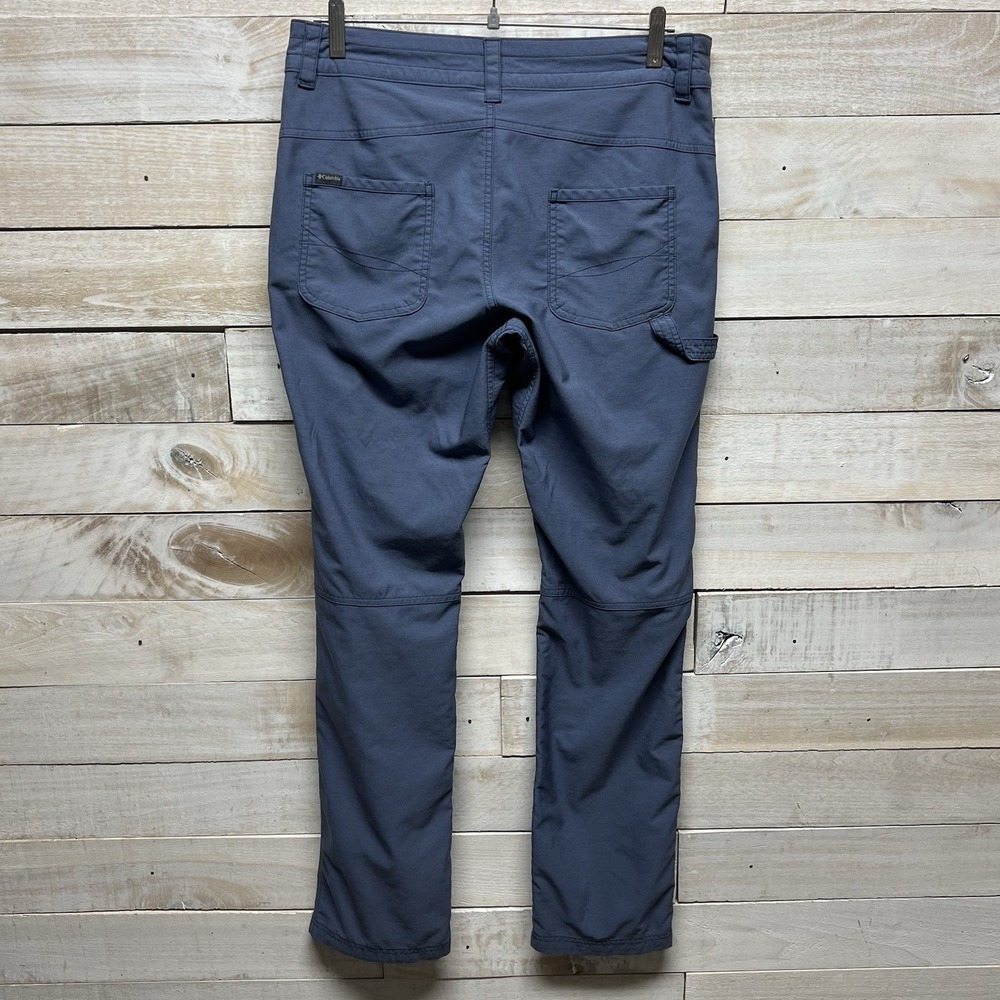 Columbia Pants Womens 10 Blue Pilsner Peak Roll Up Hiking Pockets Stretch